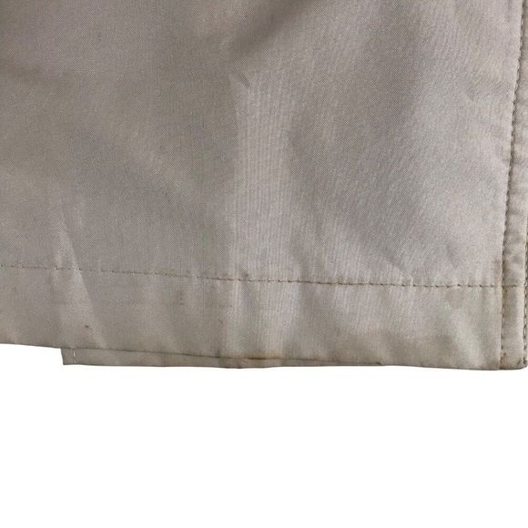 Womens Vintage 80s Neiman Marcus Beige Minimalist Classy Trench Rain Coat / 8 - Picture 7 of 12